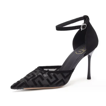 Zapatos De Mujer Moterų Siurbliai Mados Seksualus Pažymėjo Tne Sagtys Dirželis Stiletto Kulno Elegantiška Panele Šalis, Bateliai, Aukštakulniai Sandalai