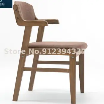 Medžio masyvo šiaurės valgomojo kėdės, modernaus minimalistinio atlošas kėdės restoranas audinio laisvalaikio kėdė namuose, kompiuterio stalas, kėdė