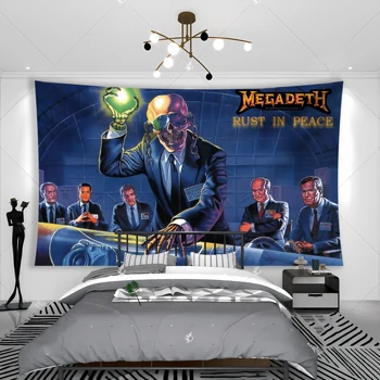Megadeths Sunkiojo Metalo, Roko Grupė Gobelenas Banner Vėliavos Klubas, Baras Kambario Lovos Kabo Apdaila